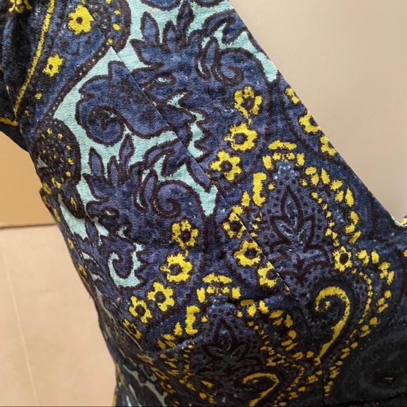 Tracy Reese Petites Paisley Short Sleeve Dress 0P - Picture 6 of 10